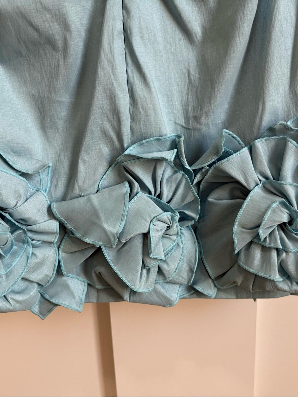 Jessica McClintock Rush Strapless Mini Dress Y2K Aqua Green Florets Rare 10 NWT - Picture 8 of 14